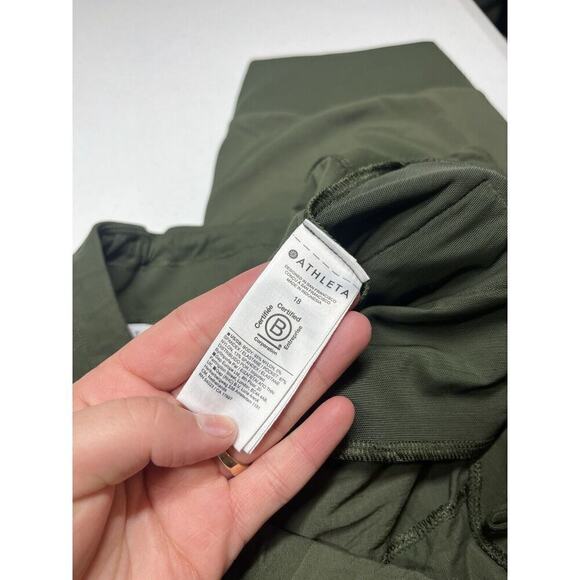 Athleta Womens Green Wor Out Casual Pull On Slim Jogger Size 18 - Picture 3 of 8